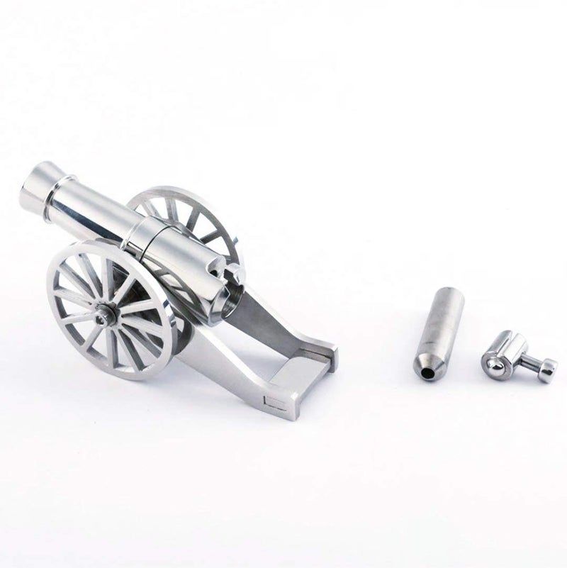 XIN-LONG Napoleon Stainless Steel Mini Cannon, Military Model Collection Ornaments, with Metal Particles - Image 2